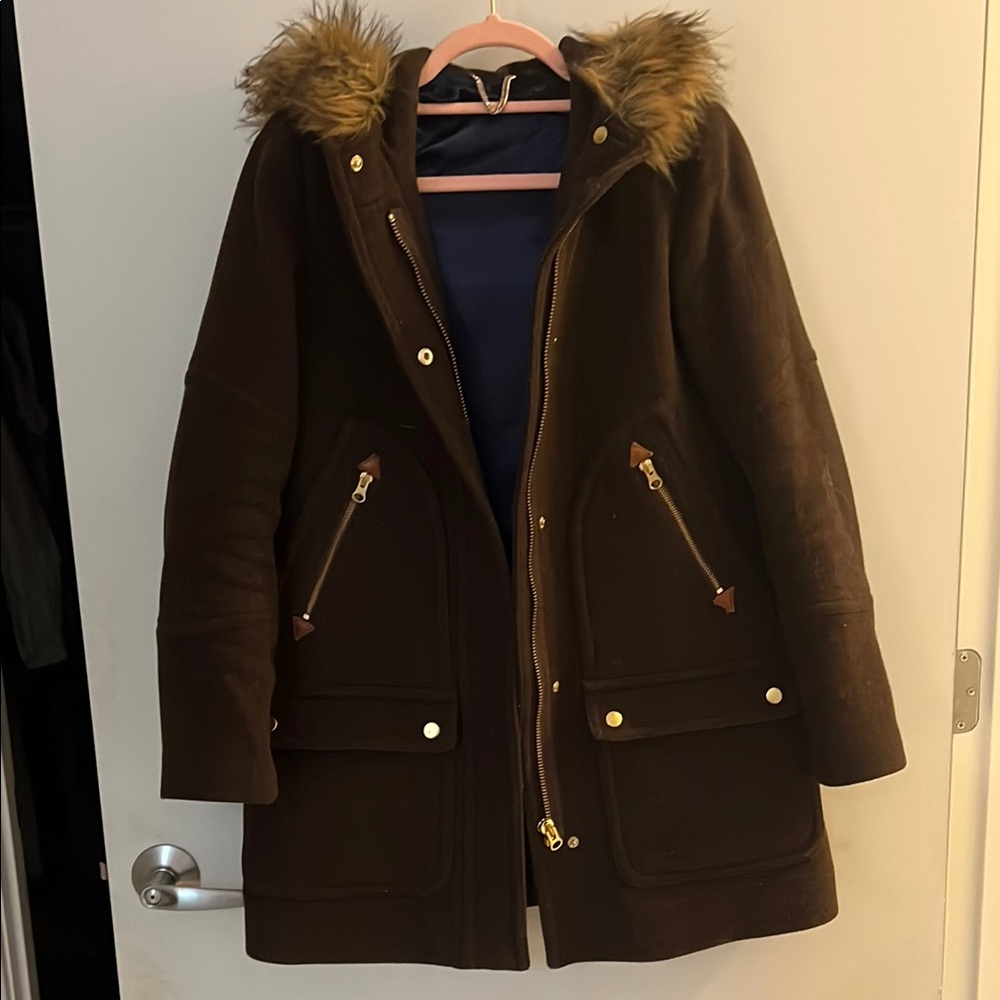 J Crew Meghan Markle Brown Coat Size 4